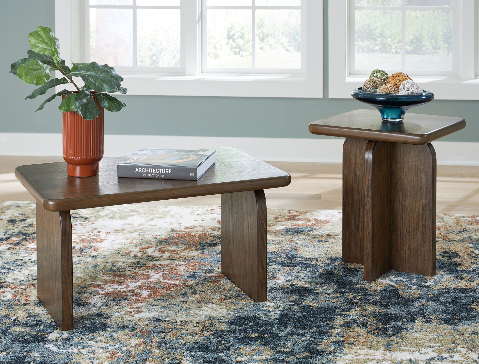 Myers Furniture Outlet - Ashley Furniture - Shawbeck Table (Set of 2) - Occasional Table Set (Set of 2) / Medium Brown - T315-12