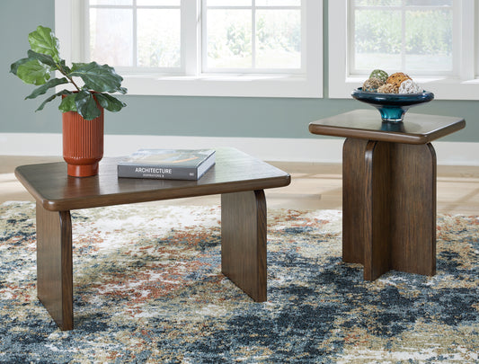 Myers Furniture Outlet - Ashley Furniture - Shawbeck Table (Set of 2) - Occasional Table Set (Set of 2) / Medium Brown - T315-12