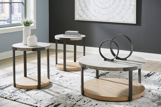 Myers Furniture Outlet - Ashley Furniture - Darthurst Table (Set of 3) - Occasional Table Set (3/CN) / Light Brown - T383-13