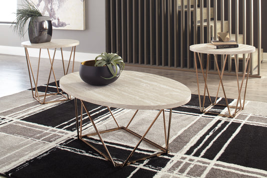 Myers Furniture Outlet - Ashley Furniture - Tarica Table (Set of 3) - Occasional Table Set (3/CN) / Two-tone - T385-13