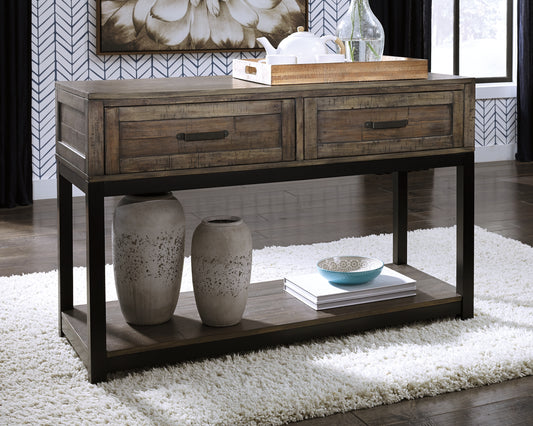 Myers Furniture Outlet - Ashley Furniture - Johurst Sofa/Console Table - Sofa Table / Grayish Brown - T444-4