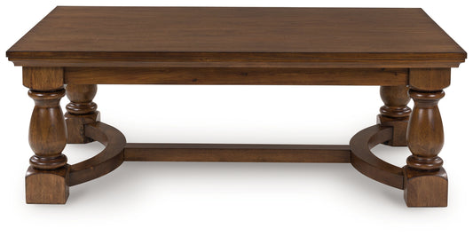 Myers Furniture Outlet - Ashley Furniture - Sturlayne Coffee Table - Rectangular Cocktail Table / Brown - T609-1