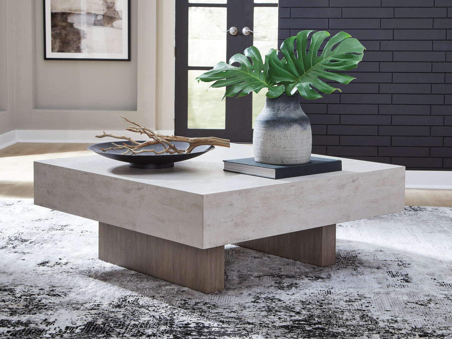 Myers Furniture Outlet - Ashley Furniture - Jorlaina Coffee Table - Square Cocktail Table / Light Grayish Brown - T622-8