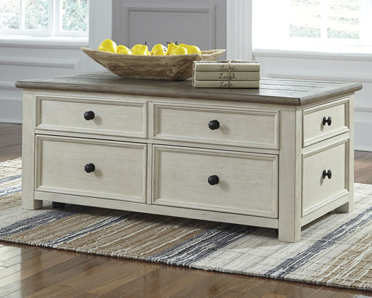 Myers Furniture Outlet - Ashley Furniture - Bolanburg Coffee Table with Lift Top - Lift Top Cocktail Table / Two-tone - T637-20