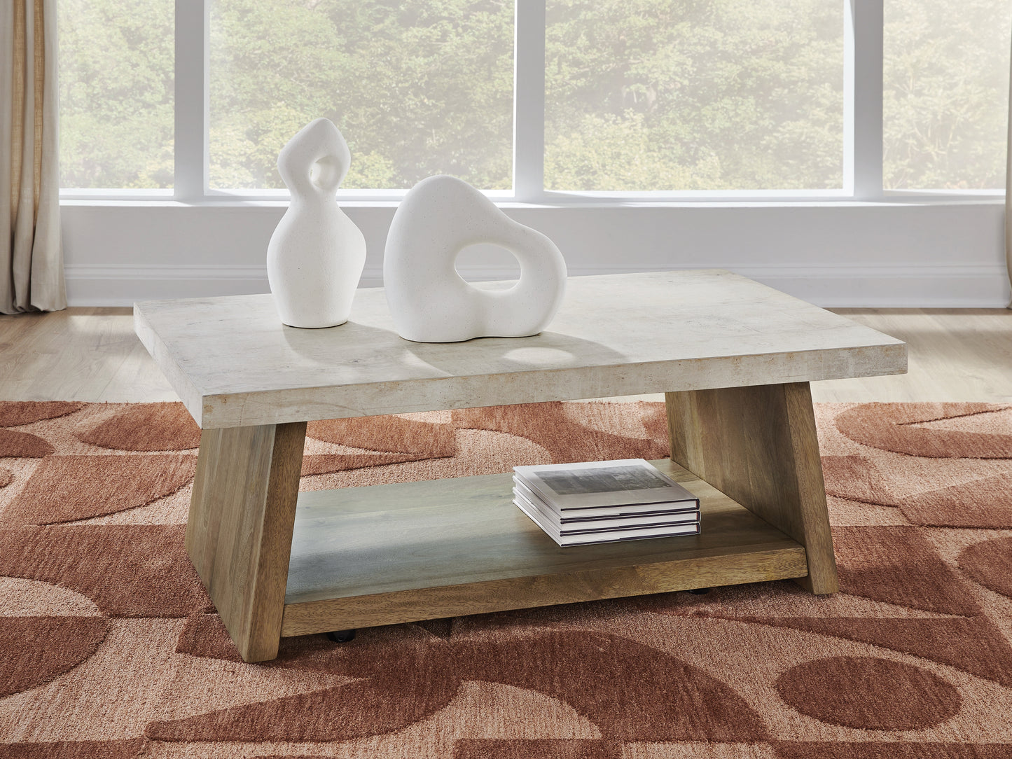 Myers Furniture Outlet - Ashley Furniture - Brendalhouse Coffee Table - Rectangular Cocktail Table / Light Brown - T642-1