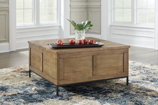 Myers Furniture Outlet - Ashley Furniture - Torlanta Lift-Top Coffee Table - Lift Top Cocktail Table / Brown - T686-9