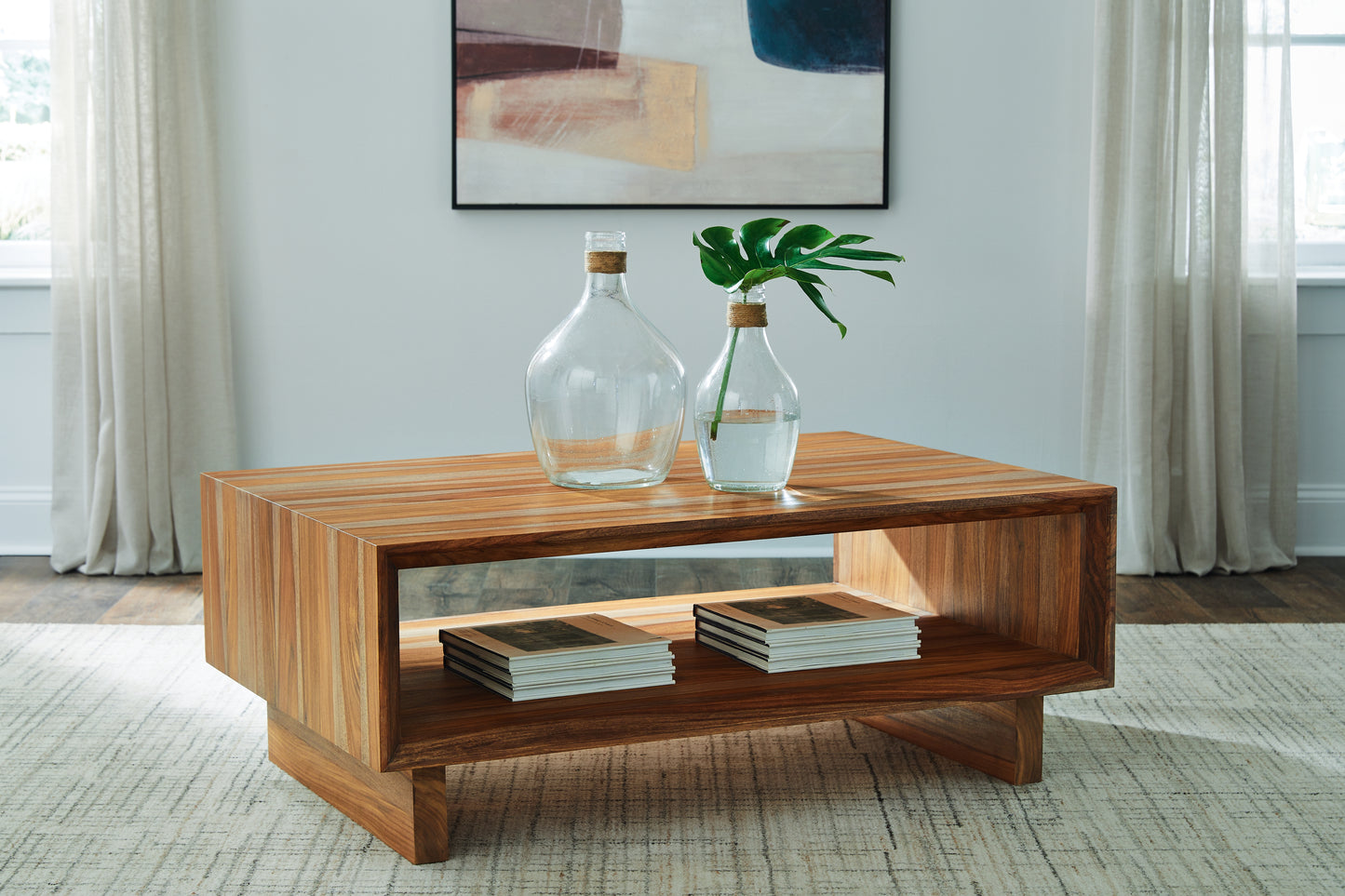 Myers Furniture Outlet - Ashley Furniture - Dressonni Coffee Table - Rectangular Cocktail Table / Brown - T690-1