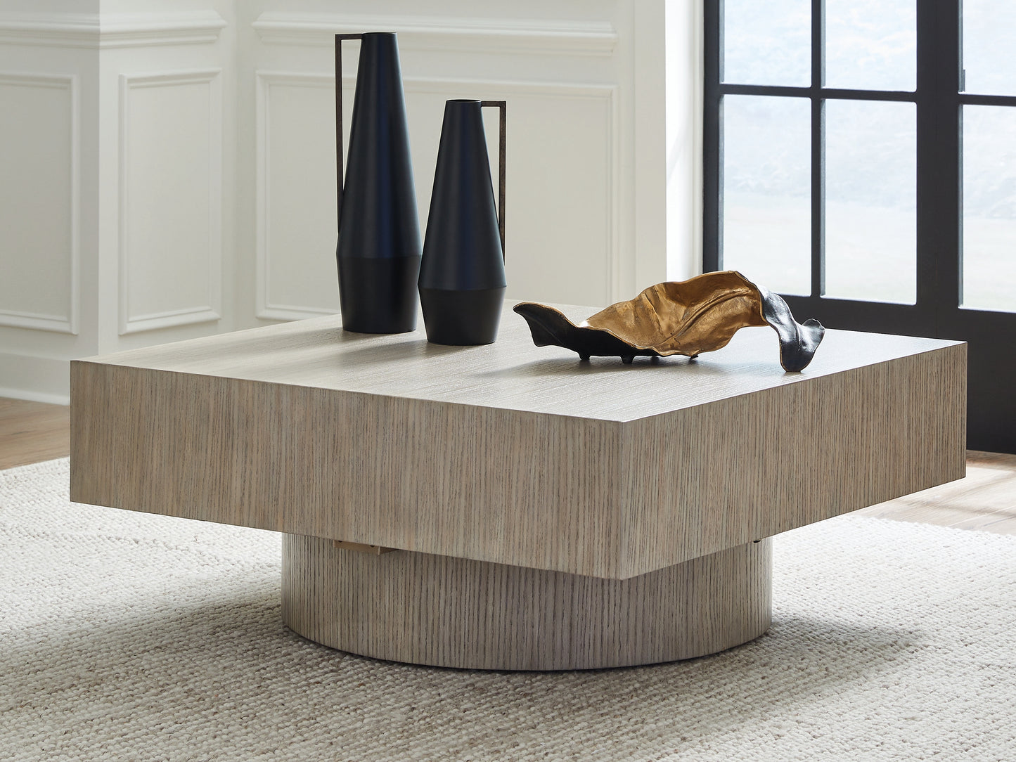 Myers Furniture Outlet - Ashley Furniture - Jorielyn Coffee Table - Square Cocktail Table / Light Grayish Brown - T712-8