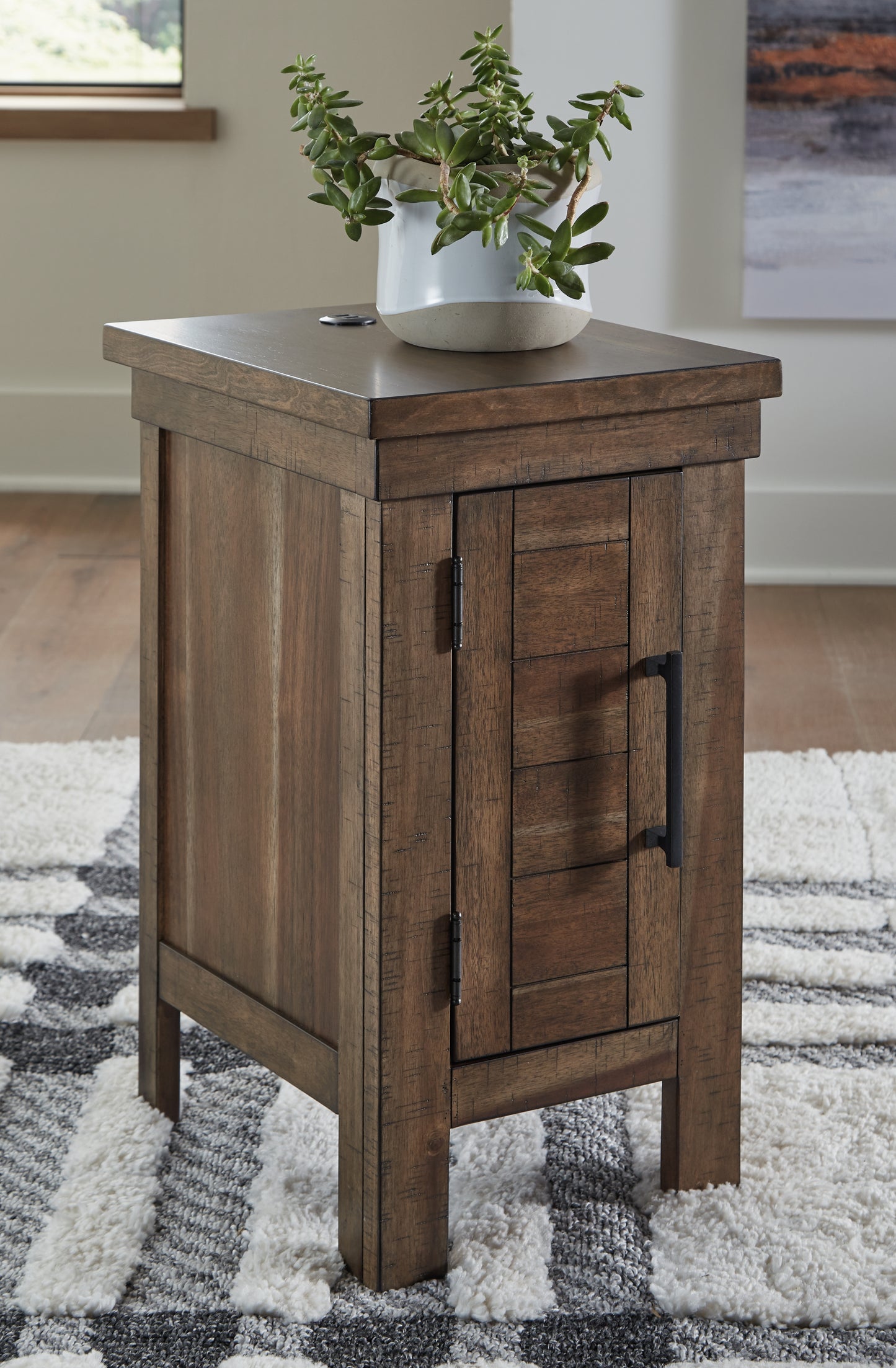 Myers Furniture Outlet - Ashley Furniture - Moriville Chairside End Table - Chair Side End Table / Grayish Brown - T731-7