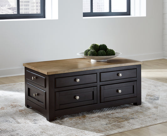 Myers Furniture Outlet - Ashley Furniture - Drazmine Lift-Top Coffee Table - Lift Top Cocktail Table / Brown - T734-20