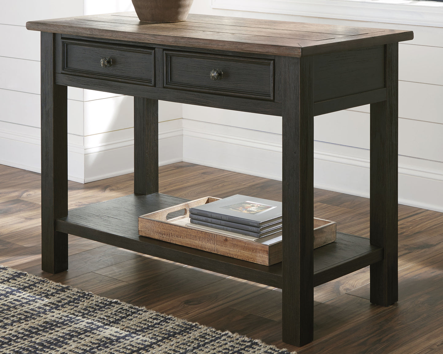 Myers Furniture Outlet - Ashley Furniture - Tyler Creek Sofa/Console Table - Sofa Table / Grayish Brown/Black - T736-4