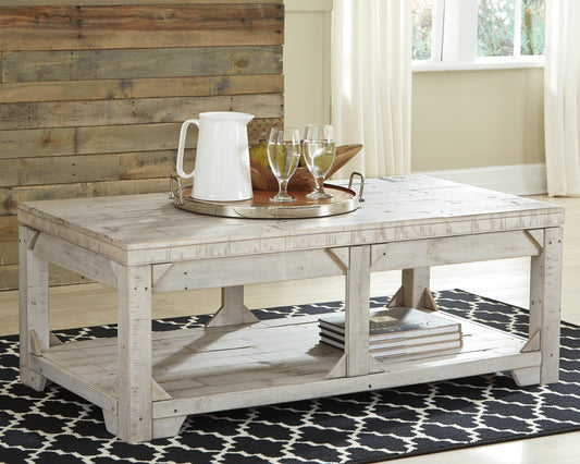Myers Furniture Outlet - Ashley Furniture - Fregine Coffee Table with Lift Top - Lift Top Cocktail Table / Whitewash - T755-9