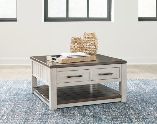 Myers Furniture Outlet - Ashley Furniture - Darborn Lift-Top Coffee Table - Lift Top Cocktail Table / Gray/Brown - T796-00