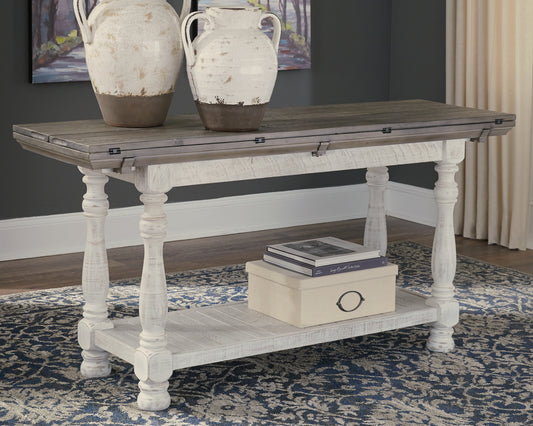 Myers Furniture Outlet - Ashley Furniture - Havalance Sofa/Console Table - Flip Top Sofa Table / Gray/White - T814-4