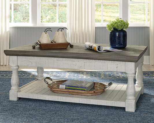 Myers Furniture Outlet - Ashley Furniture - Havalance Lift-Top Coffee Table - Lift Top Cocktail Table / White/Gray - T994-20