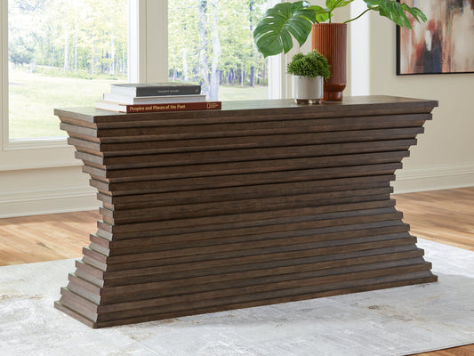 Myers Furniture Outlet - Ashley Furniture - Hannodream Sofa Table - Sofa Table / Warm Brown - T821-4