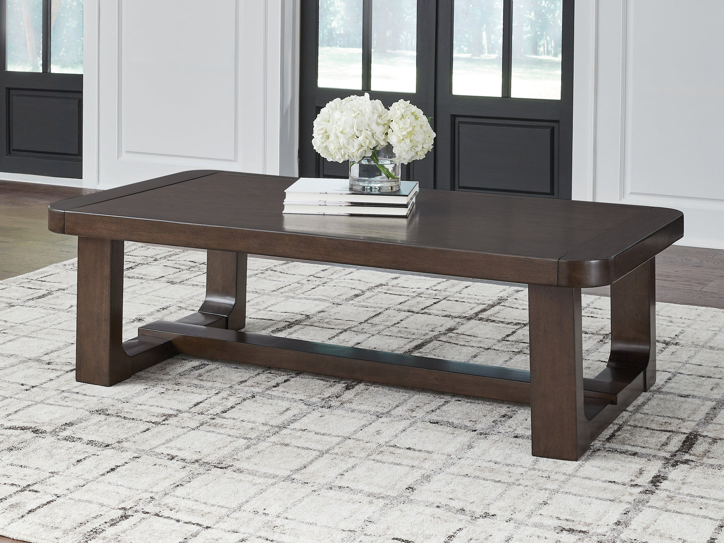 Myers Furniture Outlet - Ashley Furniture - Breckington Coffee Table - Rectangular Cocktail Table / Dark Brown - T856-1