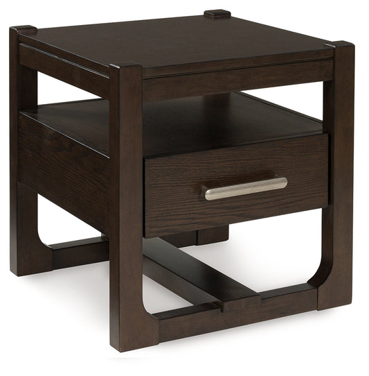 Myers Furniture Outlet - Ashley Furniture - Breckington End Table - Rectangular End Table / Dark Brown - T656-3