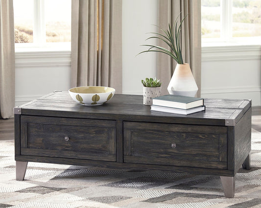 Myers Furniture Outlet - Ashley Furniture - Todoe Coffee Table with Lift Top - Lift Top Cocktail Table / Dark Gray - T901-9