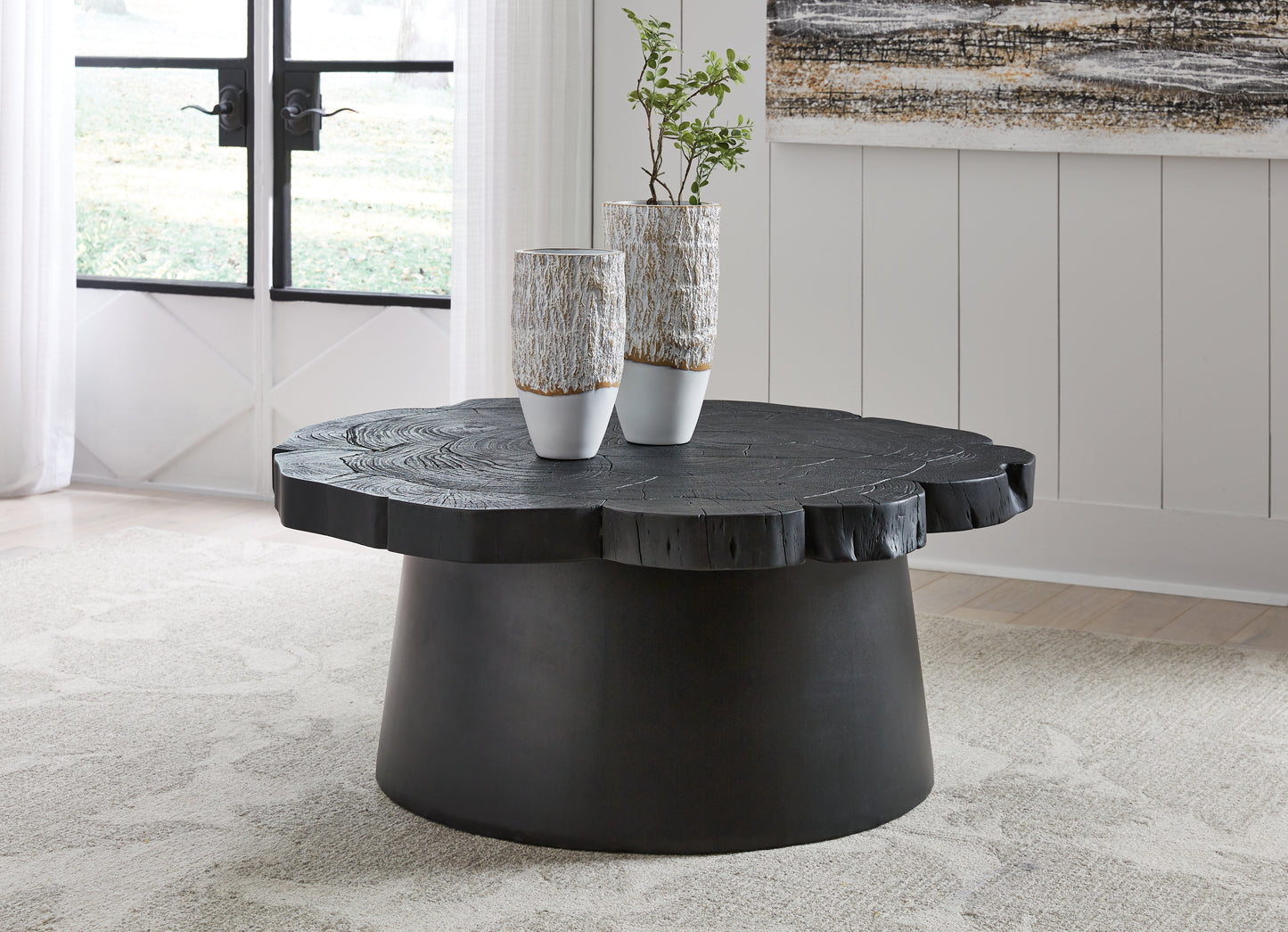 Myers Furniture Outlet - Ashley Furniture - Wimbell Coffee Table - Round Cocktail Table / Black - T970-8
