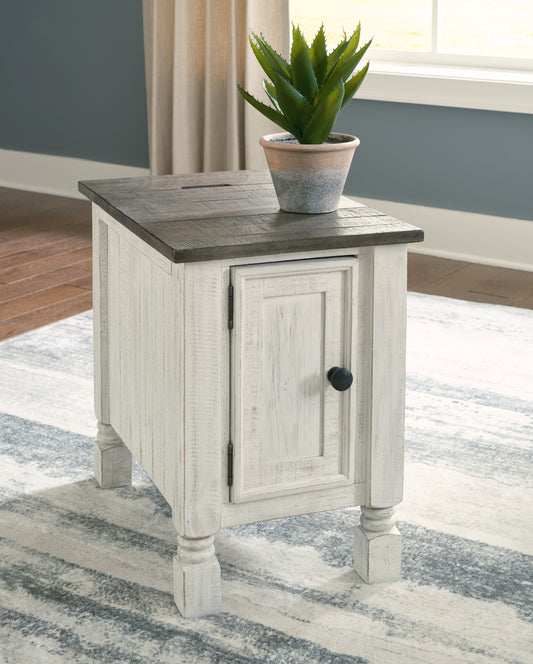 Myers Furniture Outlet - Ashley Furniture - Havalance Chairside End Table - Chair Side End Table / White/Gray - T994-7