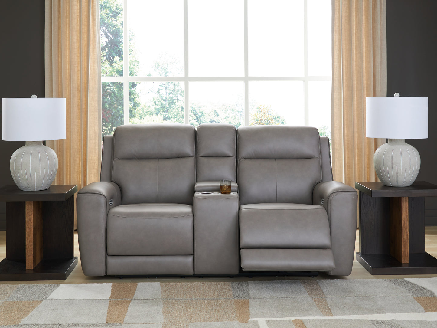 Myers Furniture Outlet - Ashley Furniture - 5Z-Comfort Living Room - PWR REC Loveseat/CON/ADJ HDRST / Coin - PCU1090018
