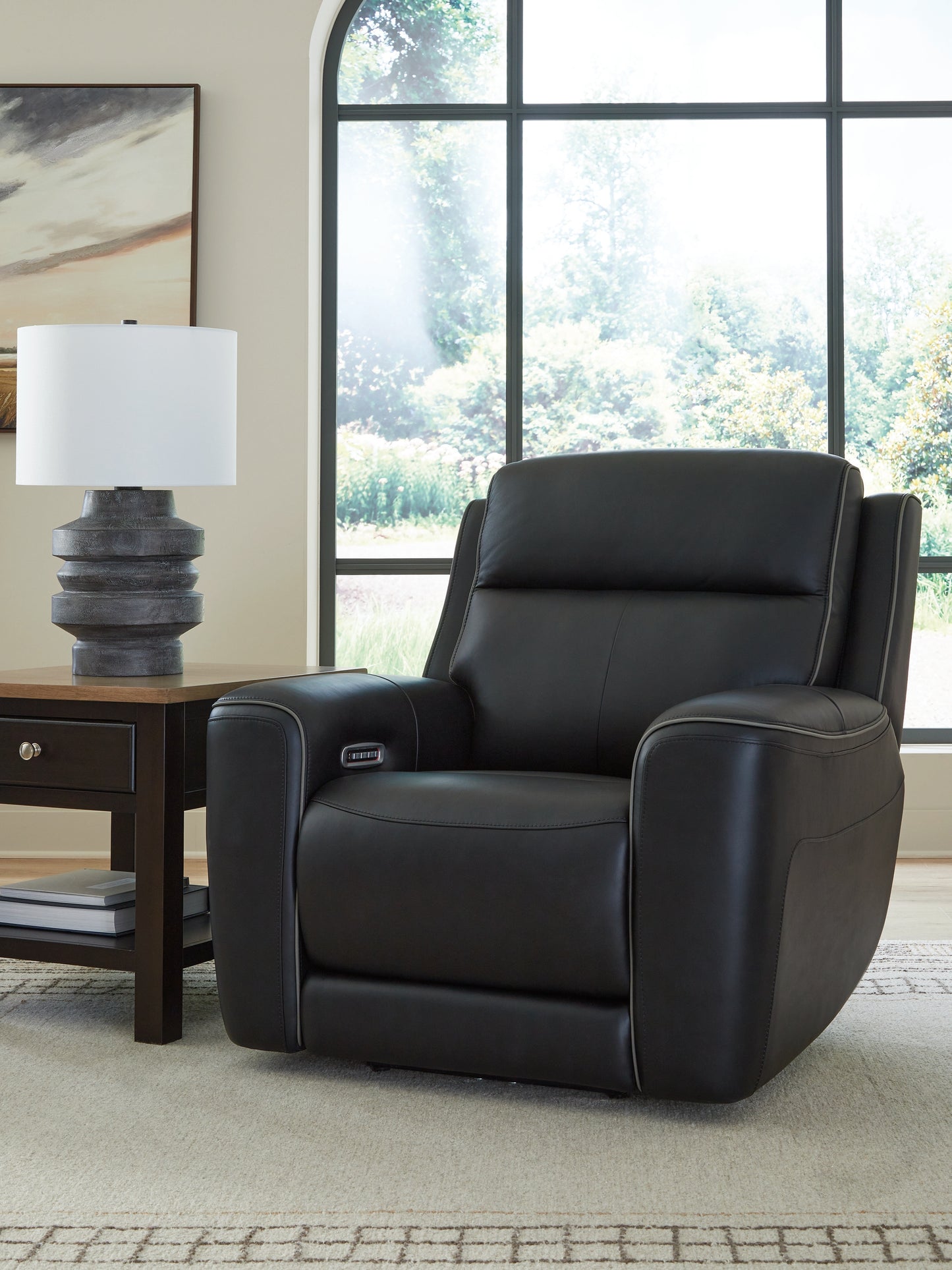 Myers Furniture Outlet - Ashley Furniture - 5Z-Comfort Living Room - PWR Recliner/ADJ Headrest / Onyx - PCU1090213