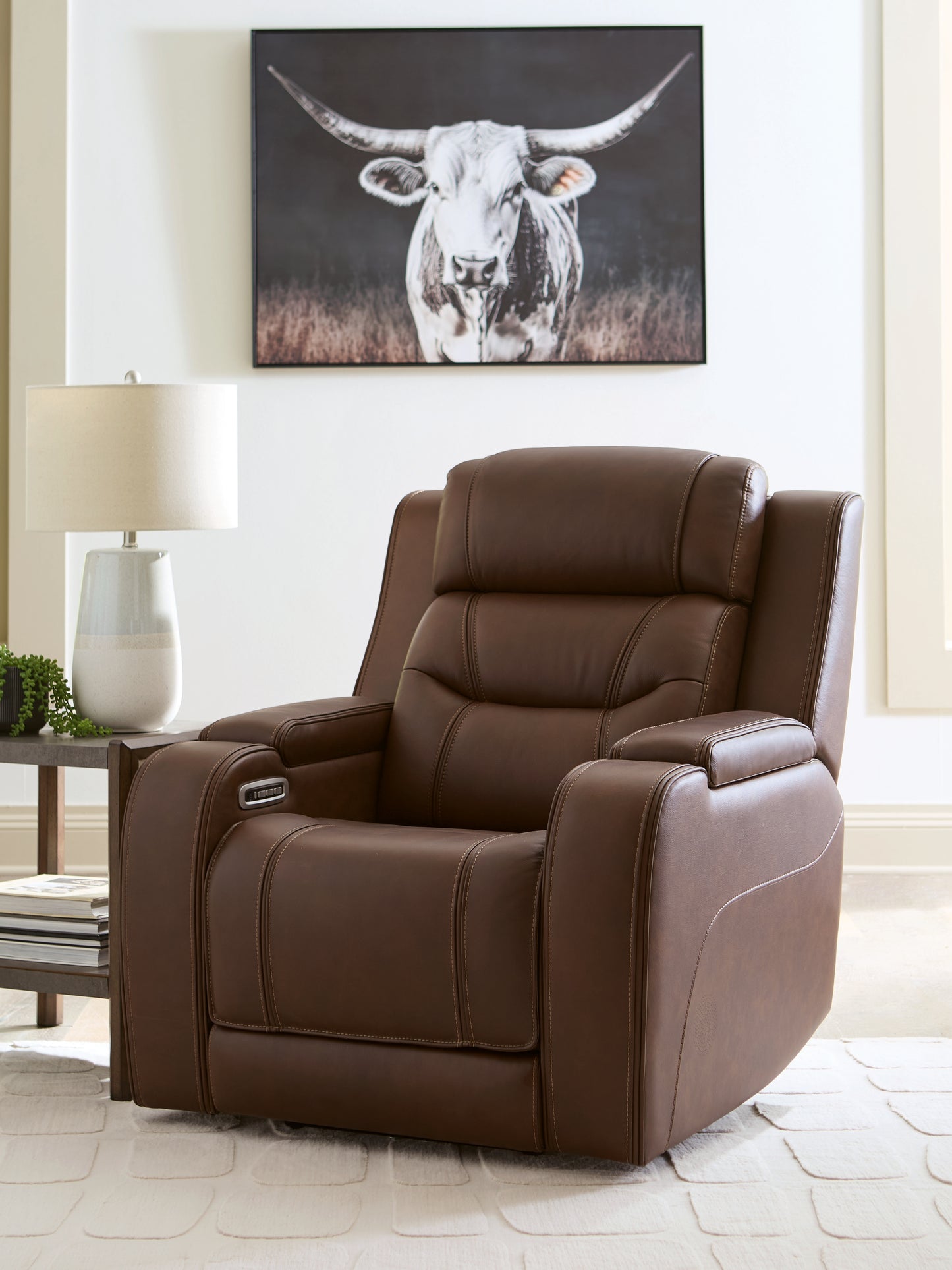 Myers Furniture Outlet - Ashley Furniture - Knightington Living Room - Power Recliner w/Audio Seating / Brown - PCU1160213A