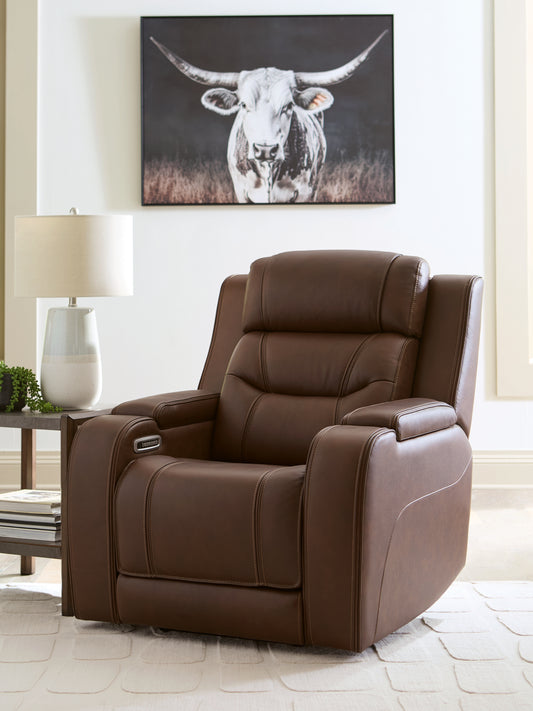 Myers Furniture Outlet - Ashley Furniture - Knightington Living Room - Power Recliner w/Audio Seating / Brown - PCU1160213A