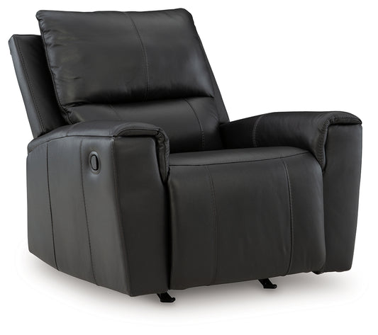 Myers Furniture Outlet - Ashley Furniture - Glossmore Living Room - DBL Rec Loveseat w/Console / Black - PCU1170094