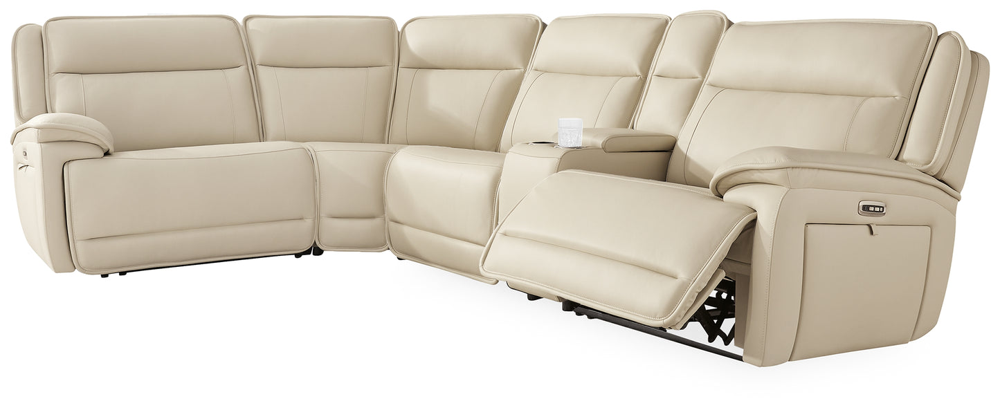 Myers Furniture Outlet - Ashley Furniture - Double Deal Sectional - 5-Piece Reclining Sectional with Console / Almond - U13001S8
