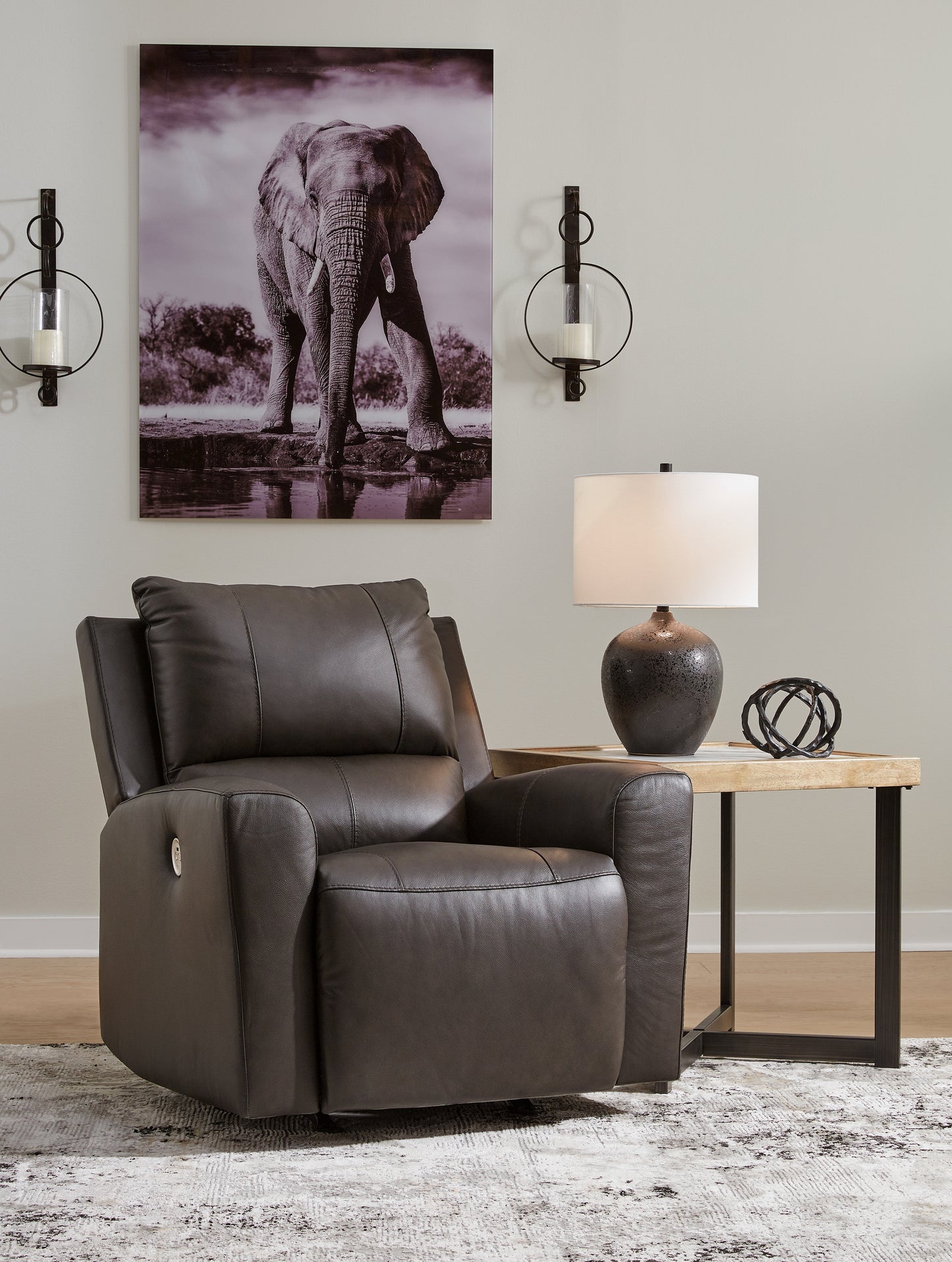 Myers Furniture Outlet - Ashley Furniture - Boxmere Living Room - Power Rocker Recliner / Storm - U1310098