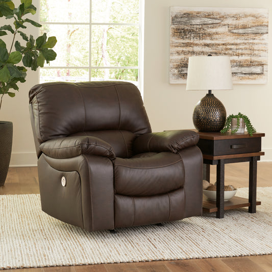 Myers Furniture Outlet - Ashley Furniture - Leesworth Living Room - Reclining Power Sofa / Ocean - U4380987