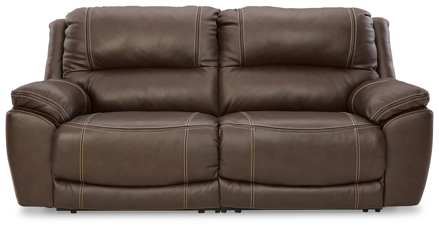 Myers Furniture Outlet - Ashley Furniture - Dunleith Sectional - 2-Piece Power Reclining Sectional Loveseat / Chocolate - U71604S3
