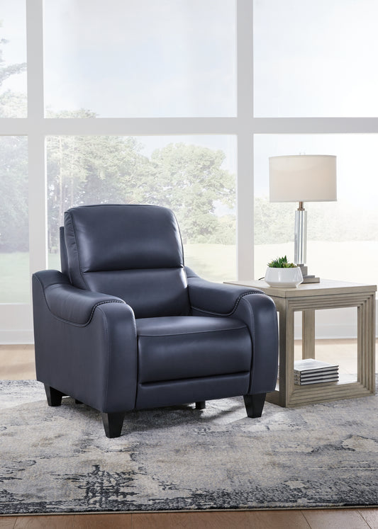 Myers Furniture Outlet - Ashley Furniture - Mercomatic Living Room - PWR Recliner/ADJ Headrest / Ocean - U7531113