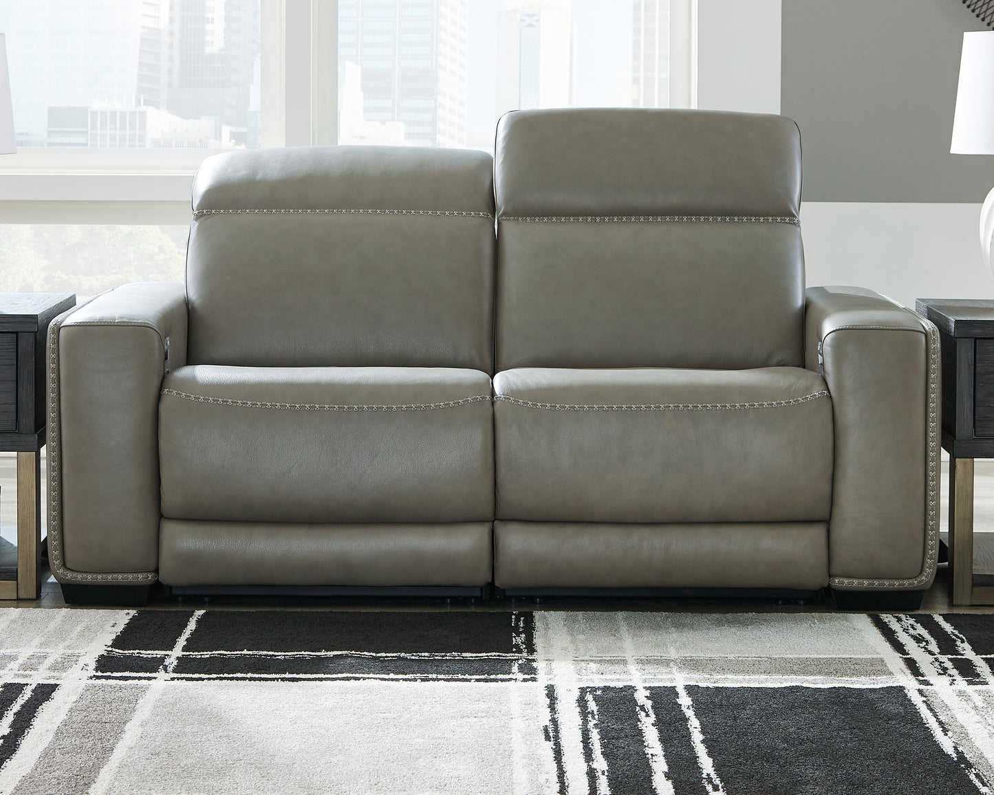 Myers Furniture Outlet - Ashley Furniture - Correze Sectional - 2-Piece Power Reclining Sectional / Gray - U94202S10