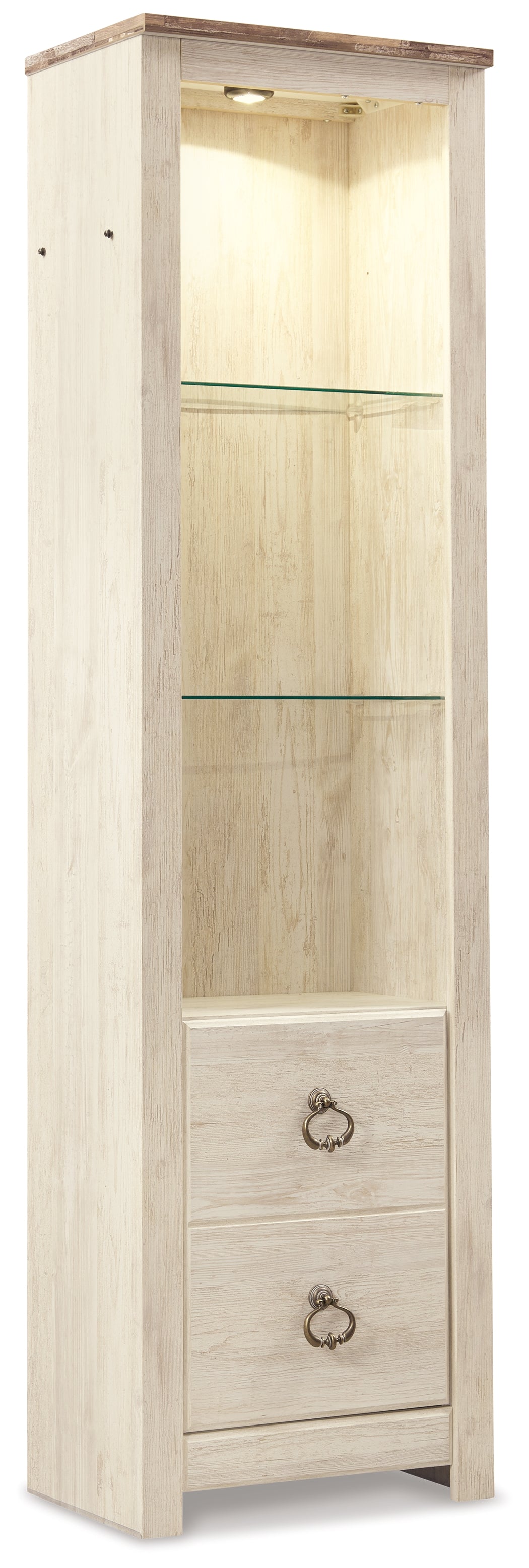 Myers Furniture Outlet - Ashley Furniture - Willowton Entertainment Center - Pier / Whitewash - W267-24