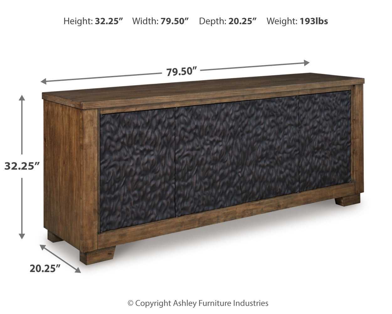 Rosswain 80" TV Stand