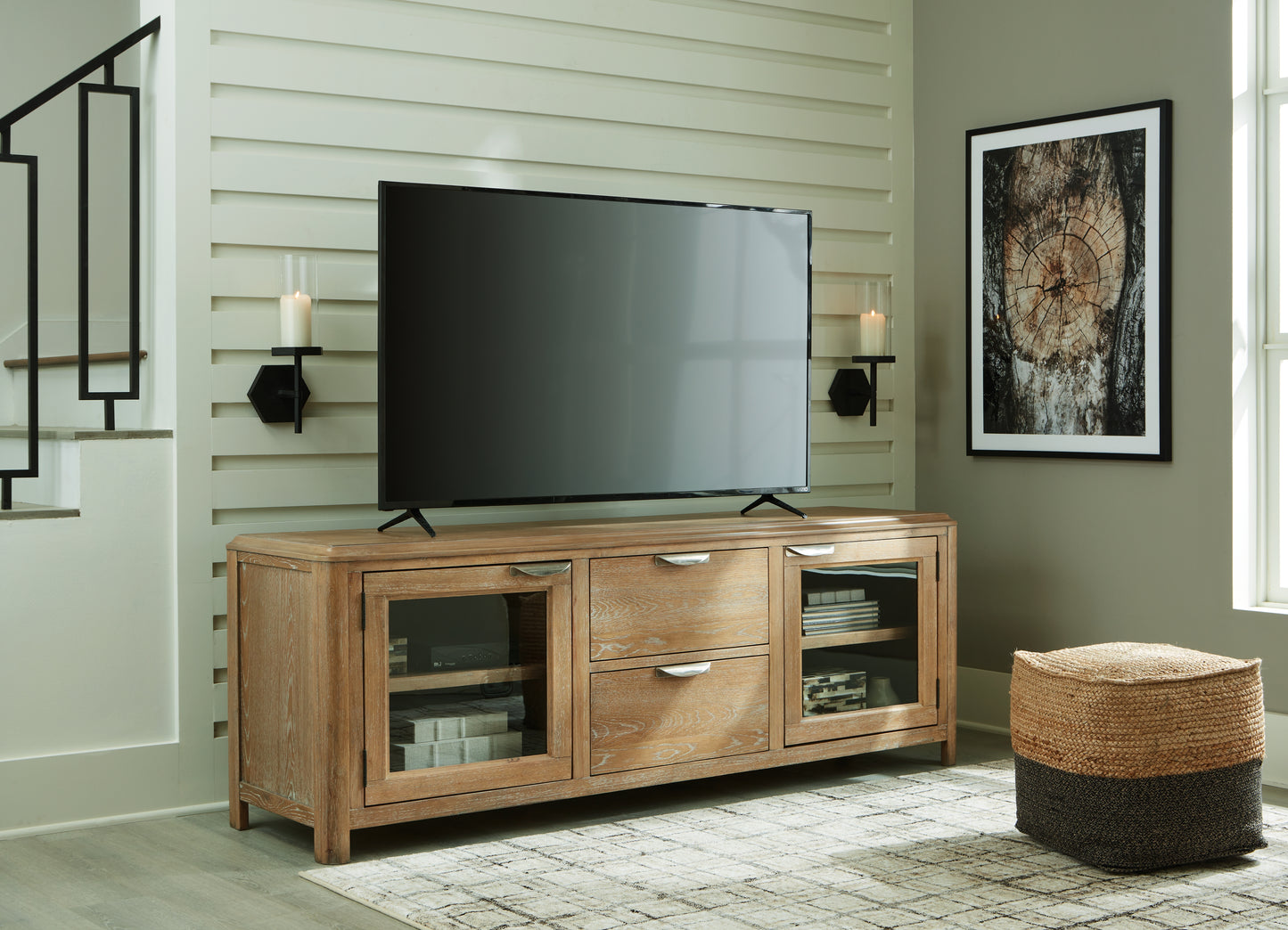 Myers Furniture Outlet - Ashley Furniture - Rencott 80" TV Stand - 80" / Light Brown - W781-68