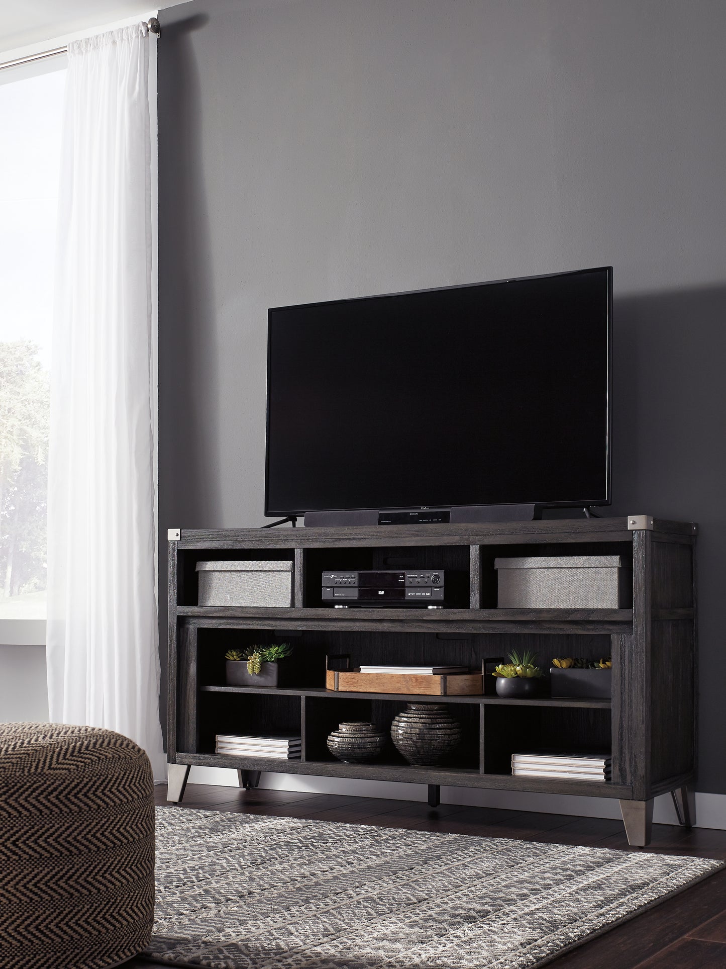 Myers Furniture Outlet - Ashley Furniture - Todoe 65" TV Stand - 65" / Gray - W901-68