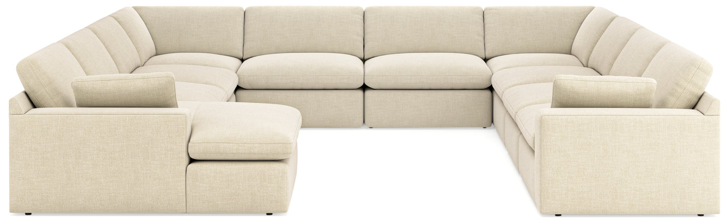 Myers Furniture Outlet - Ashley Furniture - Elyza Sectional - RAF 10-Piece Sectional / Linen - 10006S8