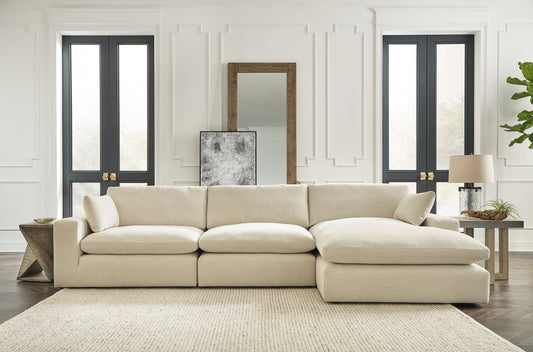 Myers Furniture Outlet - Ashley Furniture - Elyza Sectional - RAF 10-Piece Sectional / Linen - 10006S8