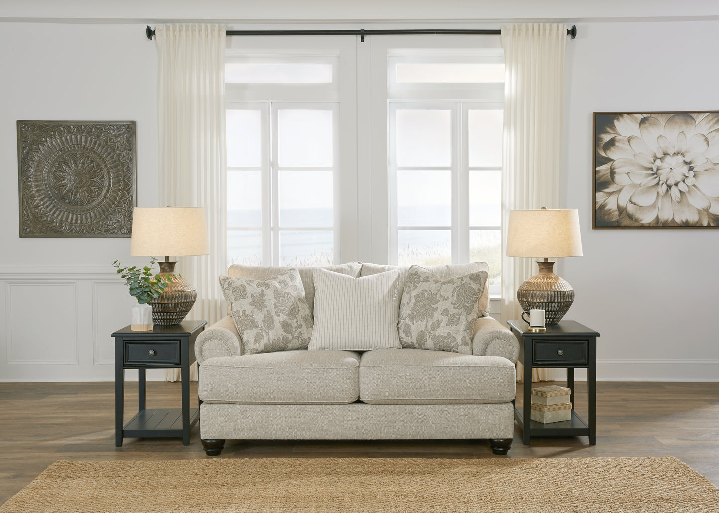 Myers Furniture Outlet - Ashley Furniture - Asanti Living Room - Loveseat / Fog - 1320135