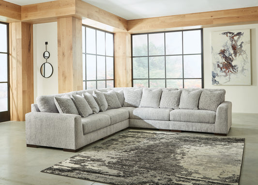 Myers Furniture Outlet - Ashley Furniture - Regent Park Sectional - RAF 6-Piece Sectional / Pewter - 14404S7