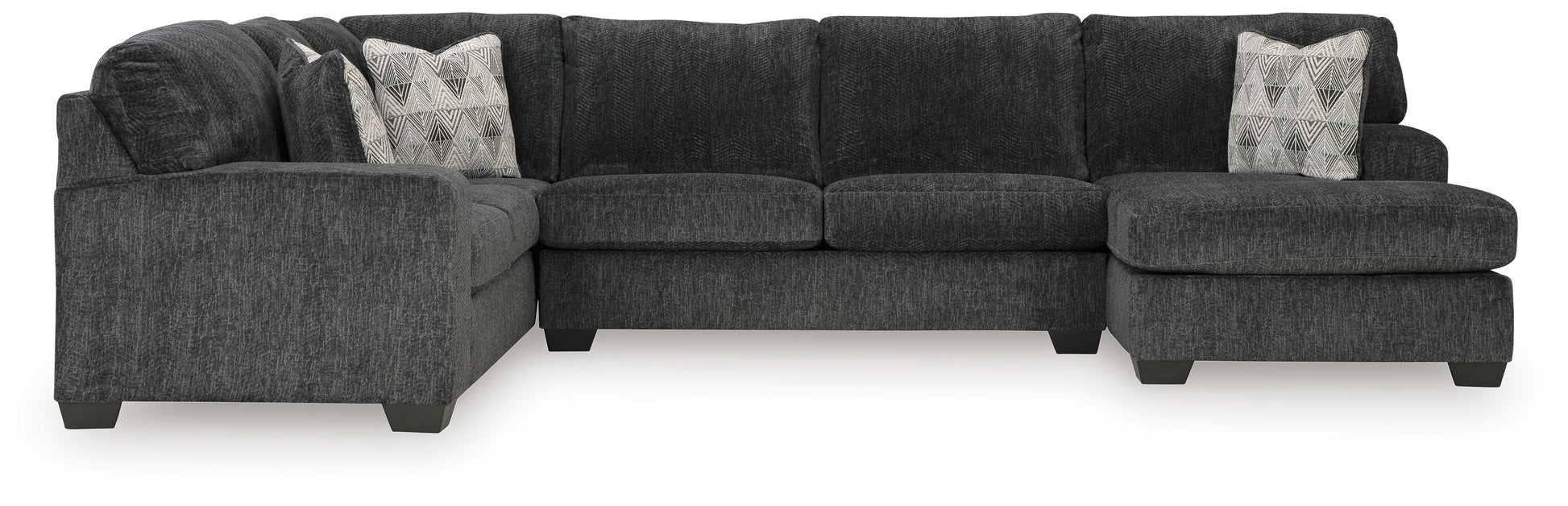 Myers Furniture Outlet - Ashley Furniture - Hollyview Sectional - LAF 3-Piece Sectional with Chaise / Shadow - 15205S1