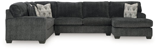 Myers Furniture Outlet - Ashley Furniture - Hollyview Sectional - LAF 3-Piece Sectional with Chaise / Shadow - 15205S1