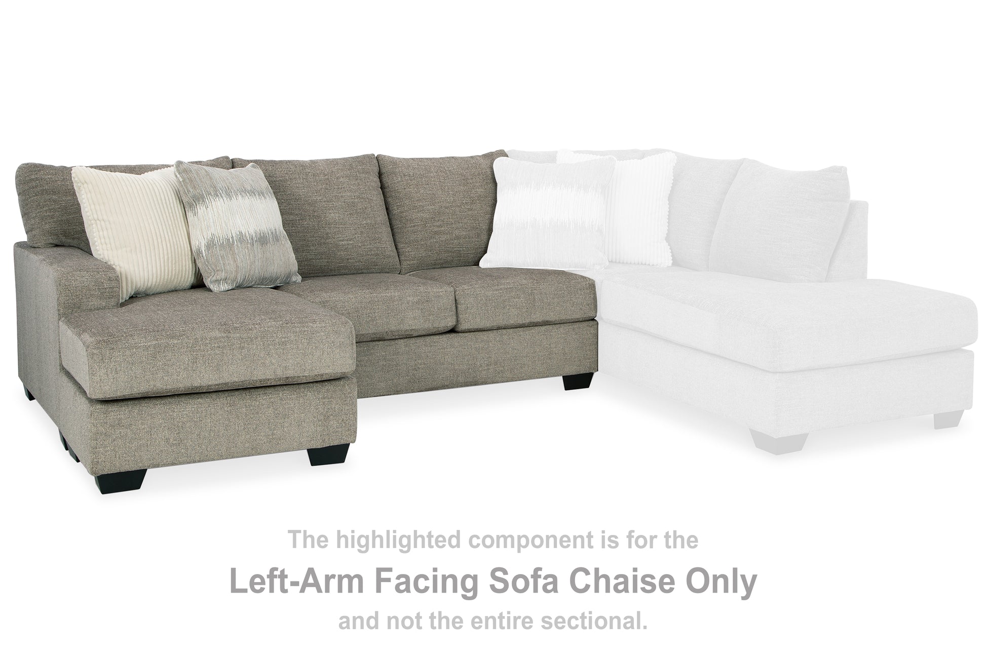 Myers Furniture Outlet - Ashley Furniture - Creswell Sectional - LAF Sofa Chaise / Stone - 1530502