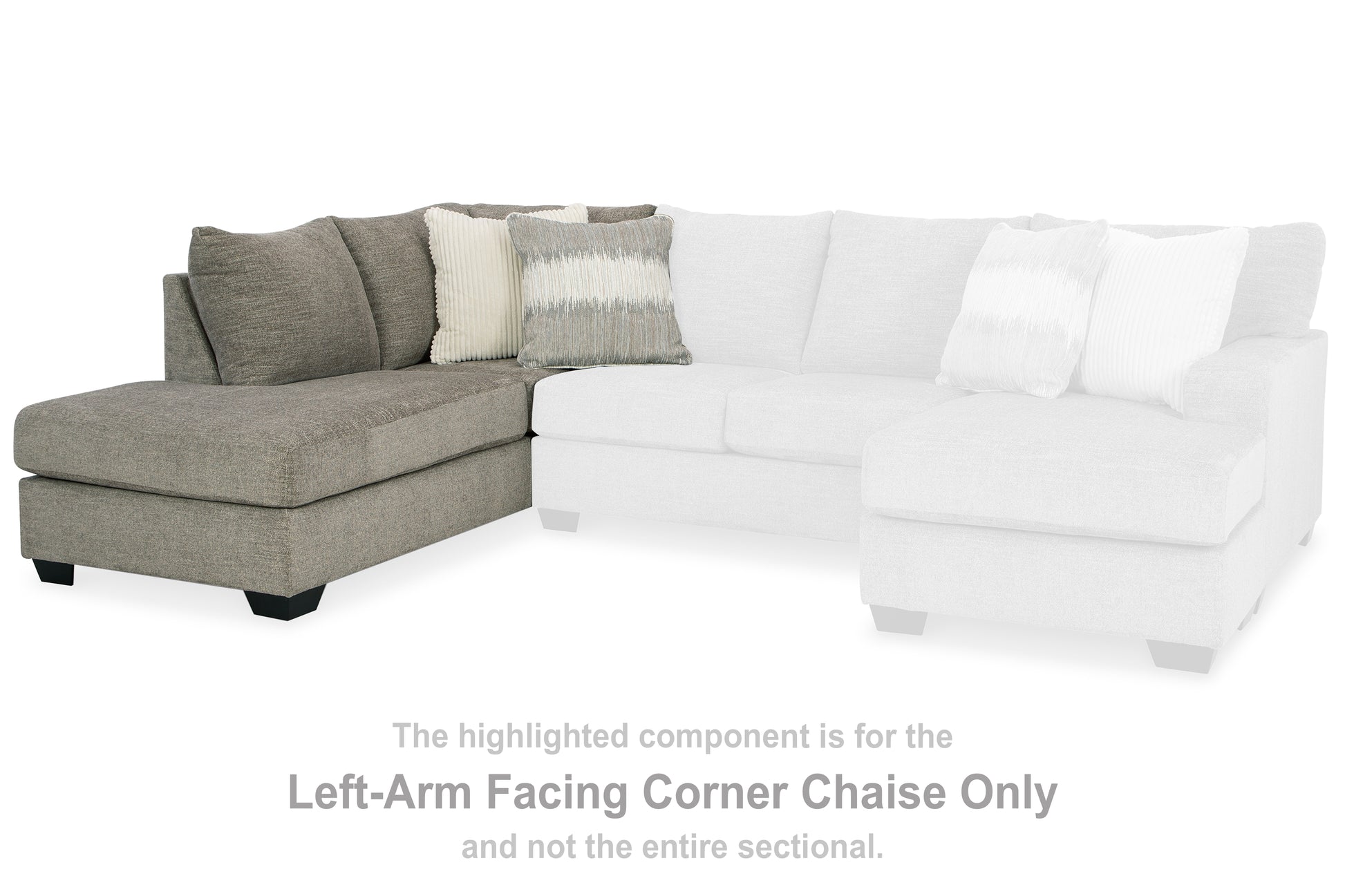 Myers Furniture Outlet - Ashley Furniture - Creswell Sectional - LAF Corner Chaise / Stone - 1530516