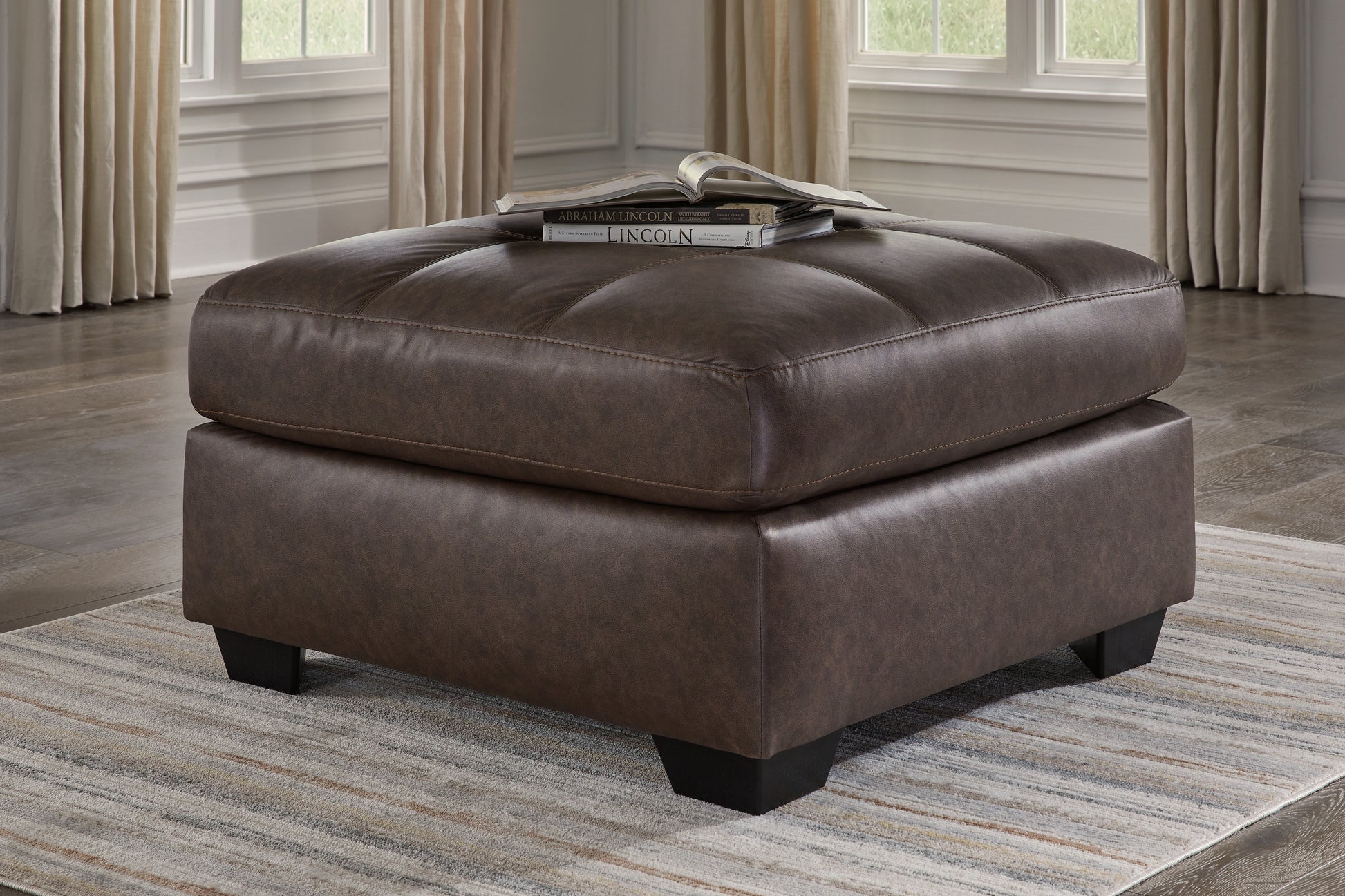 Myers Furniture Outlet - Ashley Furniture - Barlin Mills Living Room - Oversized Accent Ottoman / Umber - 1700308