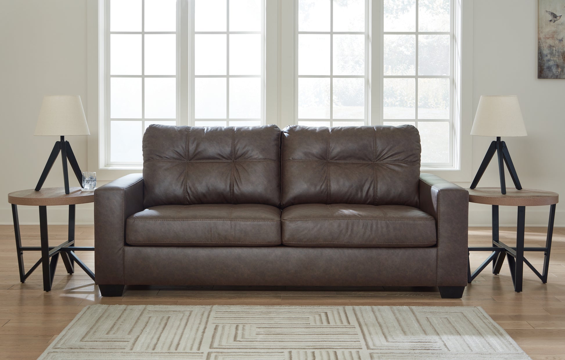 Myers Furniture Outlet - Ashley Furniture - Barlin Mills Living Room - Queen Sofa Sleeper / Umber - 1700339